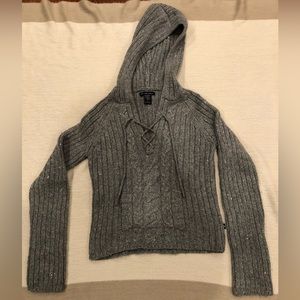 Abercrombie & Fitch Hoodie Sweater, Gray, Size L